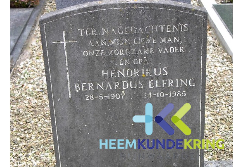 Grafstenen kerkhof Herwen Coll. HKR (7) H.B. Elfring